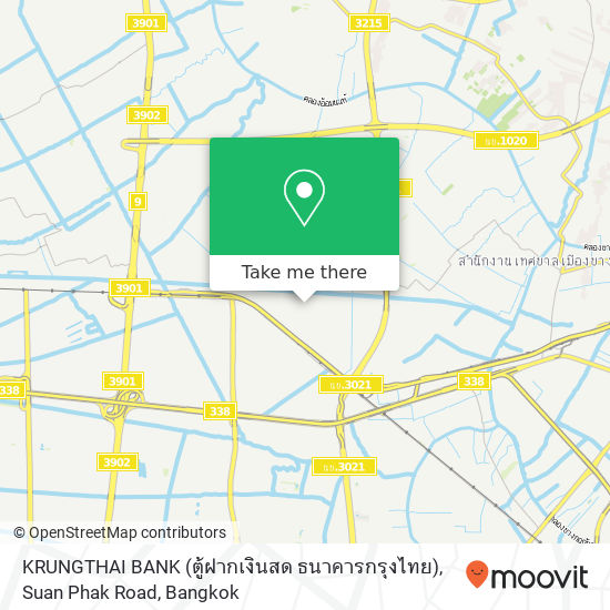 KRUNGTHAI BANK (ตู้ฝากเงินสด ธนาคารกรุงไทย), Suan Phak Road map