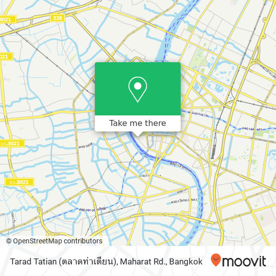 Tarad Tatian (ตลาดท่าเตียน), Maharat Rd. map