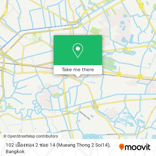 102 เมืองทอง 2 ซอย 14 (Mueang Thong 2 Soi14) map
