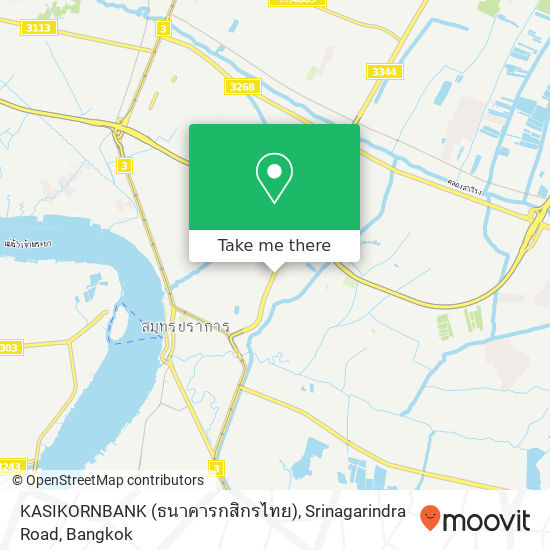 KASIKORNBANK (ธนาคารกสิกรไทย), Srinagarindra Road map