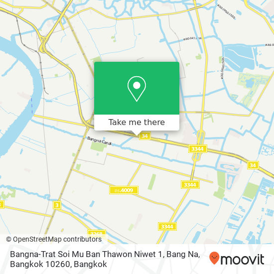 Bangna-Trat Soi Mu Ban Thawon Niwet 1, Bang Na, Bangkok 10260 map