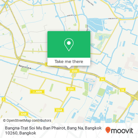 Bangna-Trat Soi Mu Ban Phairot, Bang Na, Bangkok 10260 map