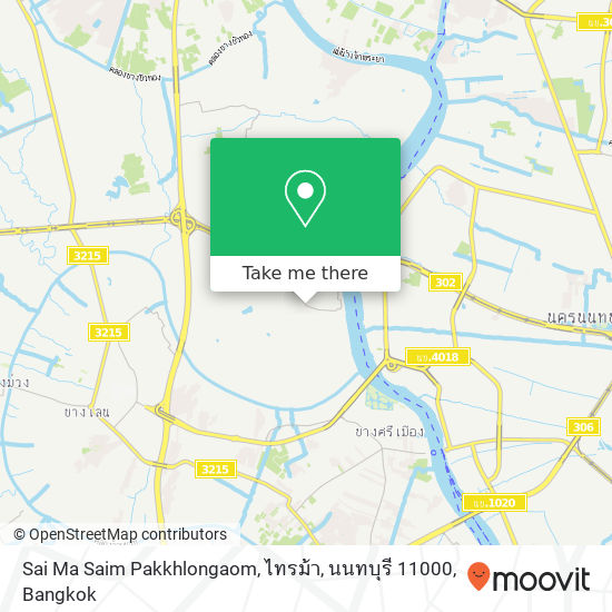 Sai Ma Saim Pakkhlongaom, ไทรม้า, นนทบุรี 11000 map