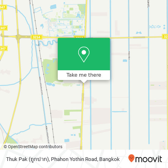 Thuk Pak (ถูกปาก), Phahon Yothin Road map