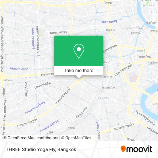 THREE Studio Yoga Fly map