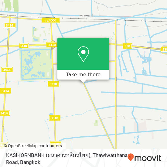 KASIKORNBANK (ธนาคารกสิกรไทย), Thawiwatthana Road map