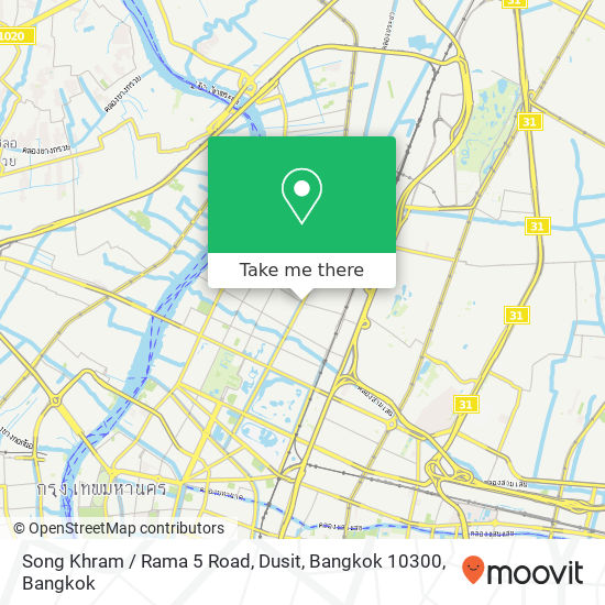 Song Khram / Rama 5 Road, Dusit, Bangkok 10300 map
