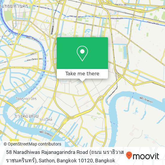 58 Naradhiwas Rajanagarindra Road (ถนน นราธิวาสราชนครินทร์), Sathon, Bangkok 10120 map