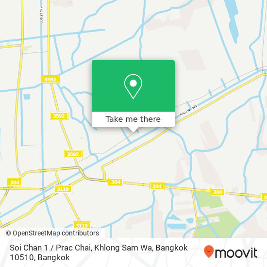 Soi Chan 1 / Prac Chai, Khlong Sam Wa, Bangkok 10510 map