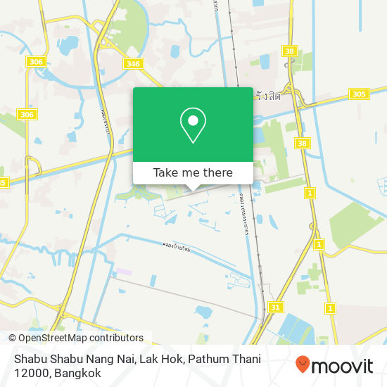 Shabu Shabu Nang Nai, Lak Hok, Pathum Thani 12000 map