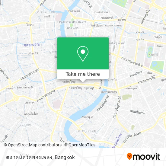 ตลาดนัดวัดทองเพลง map