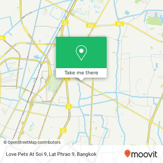 Love Pets At Soi 9, Lat Phrao 9 map