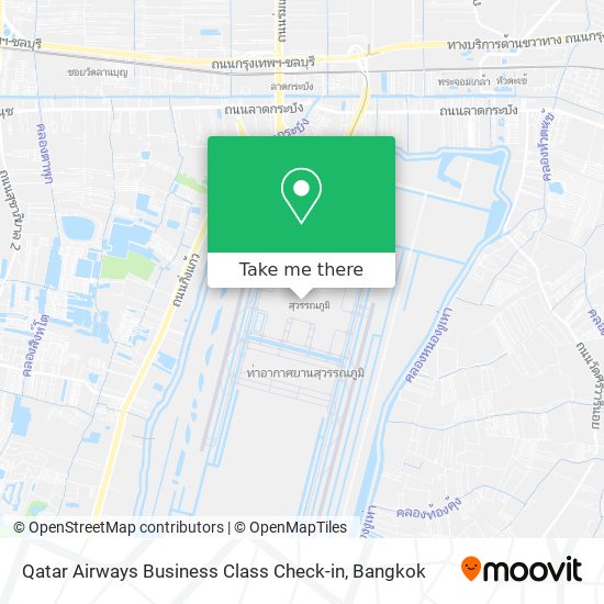 Qatar Airways Business Class Check-in map