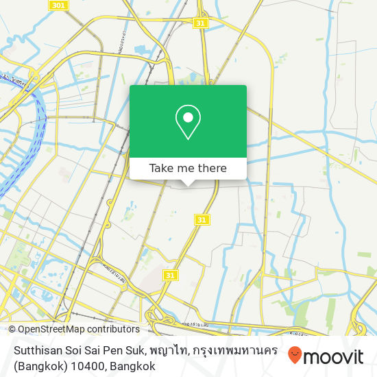 Sutthisan Soi Sai Pen Suk, พญาไท, กรุงเทพมหานคร (Bangkok) 10400 map