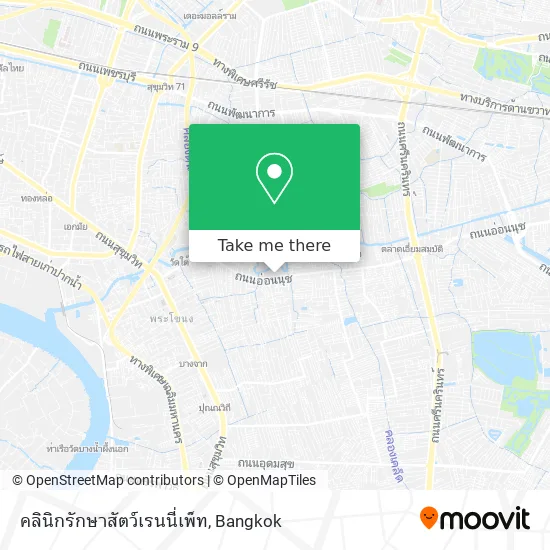 คลินิกรักษาสัตว์เรนนี่เพ็ท map