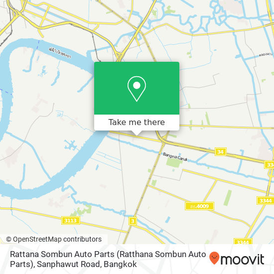 Rattana Sombun Auto Parts (Ratthana Sombun Auto Parts), Sanphawut Road map