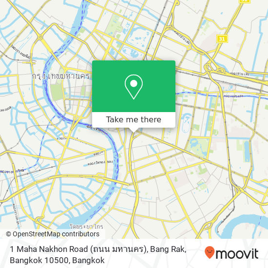 1 Maha Nakhon Road (ถนน มหานคร), Bang Rak, Bangkok 10500 map