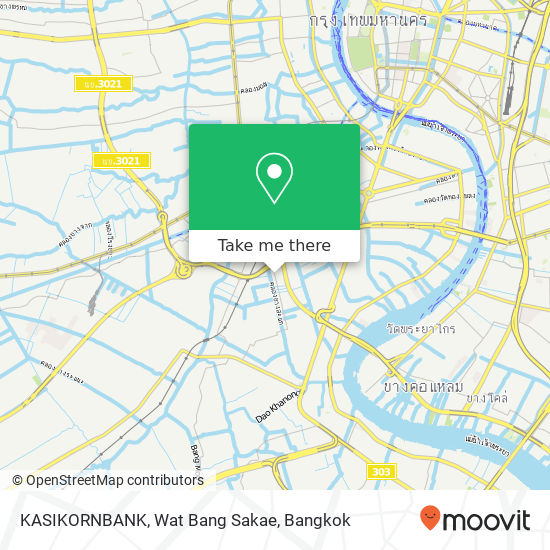 KASIKORNBANK, Wat Bang Sakae map