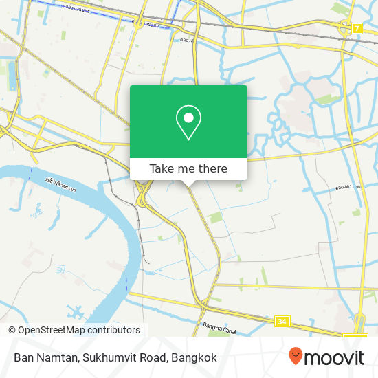 Ban Namtan, Sukhumvit Road map