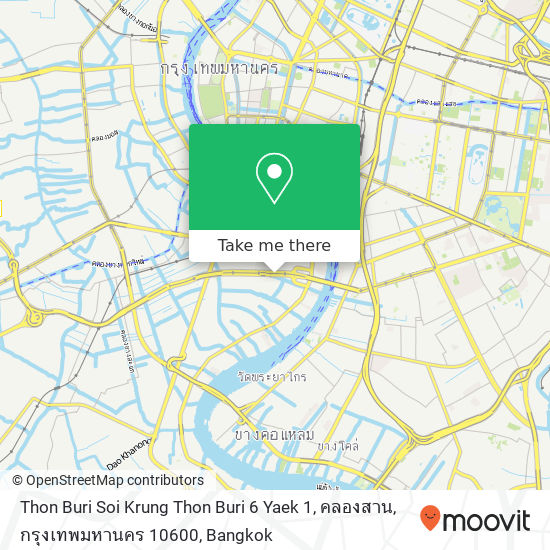 Thon Buri Soi Krung Thon Buri 6 Yaek 1, คลองสาน, กรุงเทพมหานคร 10600 map