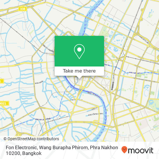 Fon Electronic, Wang Burapha Phirom, Phra Nakhon 10200 map