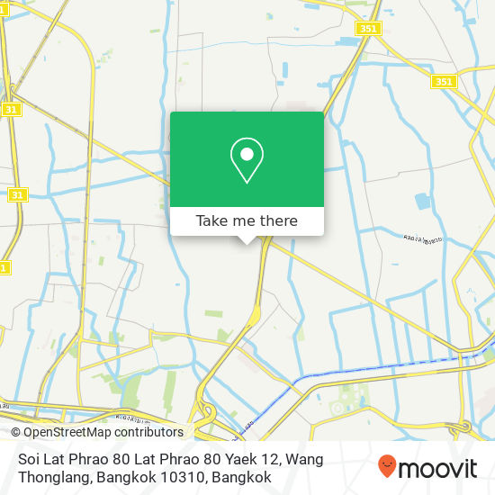 Soi Lat Phrao 80 Lat Phrao 80 Yaek 12, Wang Thonglang, Bangkok 10310 map