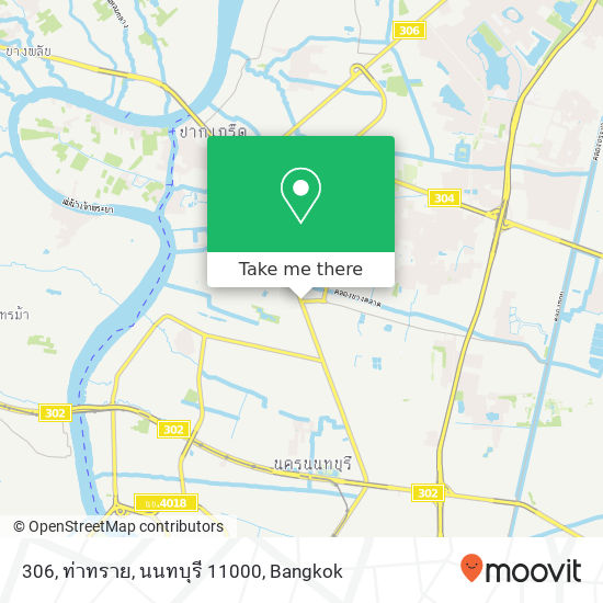 306, ท่าทราย, นนทบุรี 11000 map