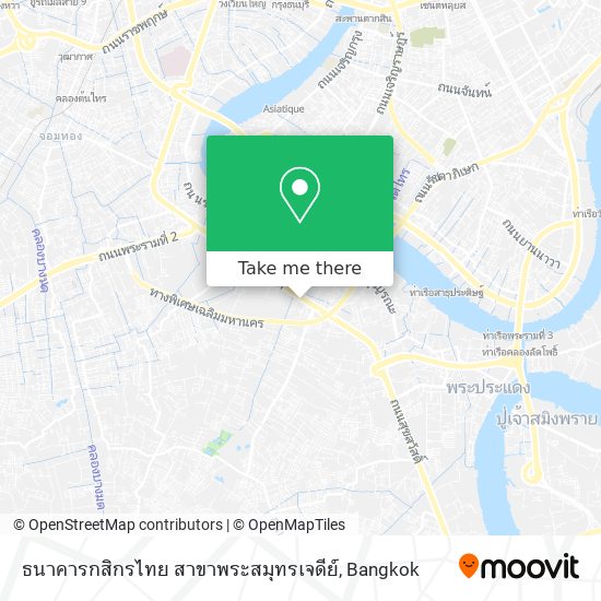 ธนาคารกสิกรไทย สาขาพระสมุทรเจดีย์ map