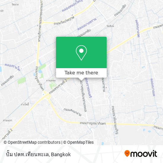 ปั๊ม ปตท.เทียนทะเล map