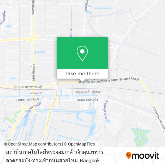 สถาบันเทคโนโลยีพระจอมเกล้าเจ้าคุณทหารลาดกระบัง-ทางเข้าถนนสายไหม map