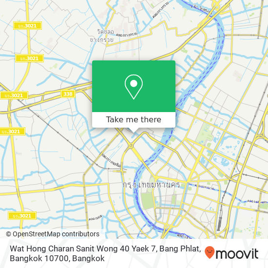 Wat Hong Charan Sanit Wong 40 Yaek 7, Bang Phlat, Bangkok 10700 map