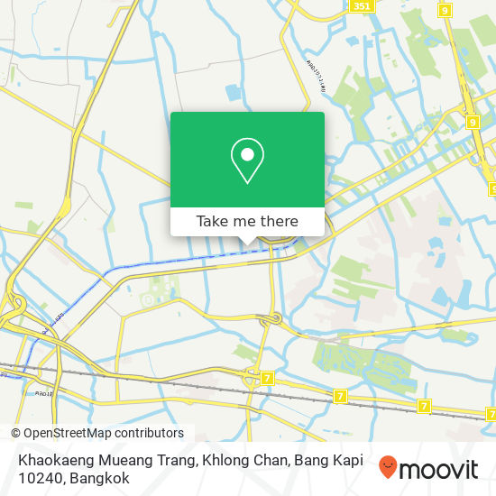 Khaokaeng Mueang Trang, Khlong Chan, Bang Kapi 10240 map