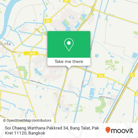 Soi Chaeng Watthana Pakkred 34, Bang Talat, Pak Kret 11120 map