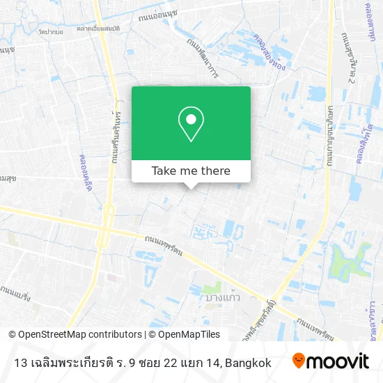 13 เฉลิมพระเกียรติ ร. 9 ซอย 22 แยก 14 map