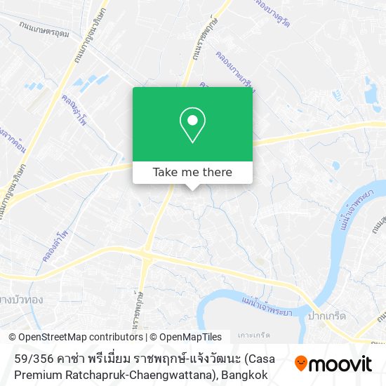 59 / 356 คาซ่า พรีเมี่ยม ราชพฤกษ์-แจ้งวัฒนะ (Casa Premium Ratchapruk-Chaengwattana) map