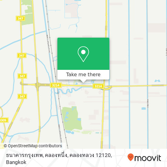 ธนาคารกรุงเทพ, คลองหนึ่ง, คลองหลวง 12120 map