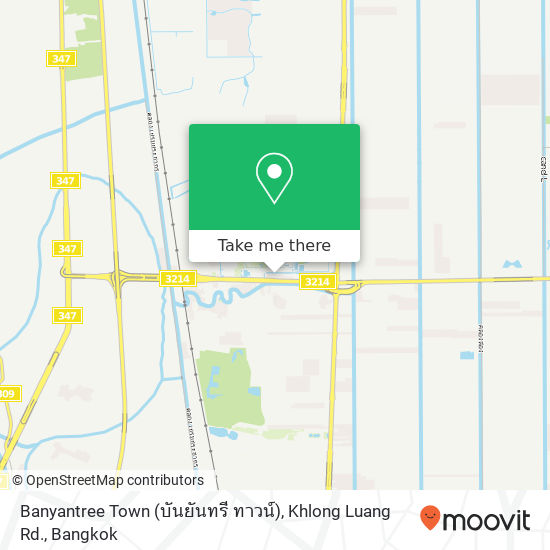 Banyantree Town (บันยันทรี ทาวน์), Khlong Luang Rd. map