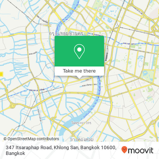 347 Itsaraphap Road, Khlong San, Bangkok 10600 map