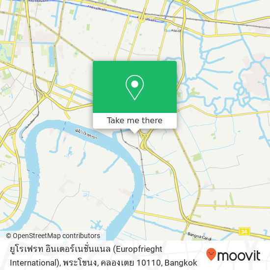 ยูโรเฟรท อินเตอร์เนชั่นแนล (Europfrieght International), พระโขนง, คลองเตย 10110 map