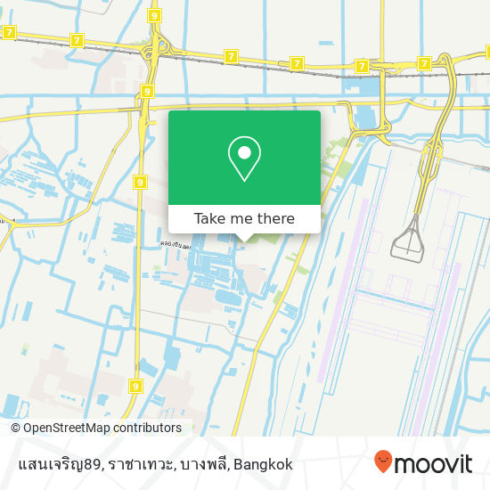 แสนเจริญ89, ราชาเทวะ, บางพลี map