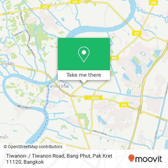 Tiwanon- / Tiwanon Road, Bang Phut, Pak Kret 11120 map