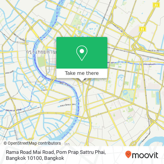 Rama Road Mai Road, Pom Prap Sattru Phai, Bangkok 10100 map