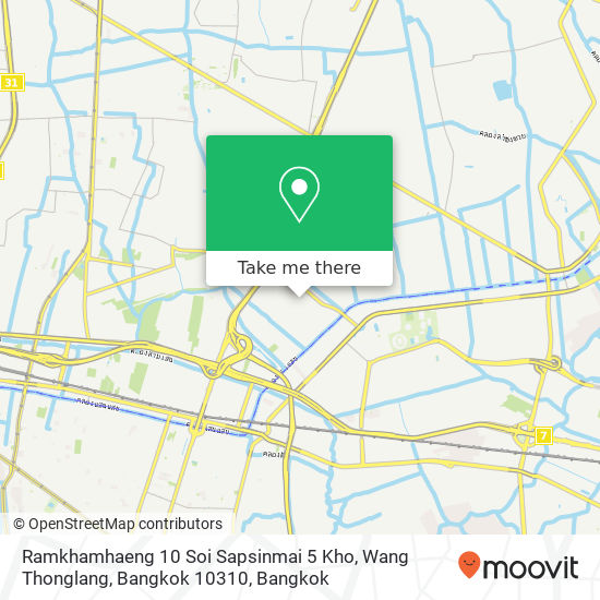 Ramkhamhaeng 10 Soi Sapsinmai 5 Kho, Wang Thonglang, Bangkok 10310 map