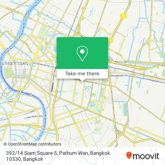 392 / 14 Siam Square 5, Pathum Wan, Bangkok 10330 map