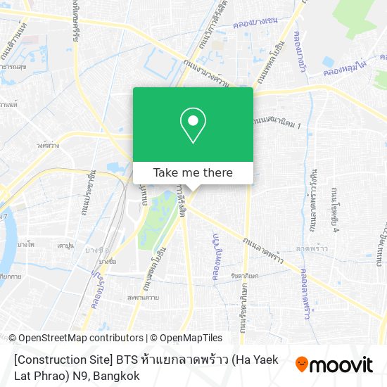 [Construction Site] BTS ห้าแยกลาดพร้าว (Ha Yaek Lat Phrao) N9 map