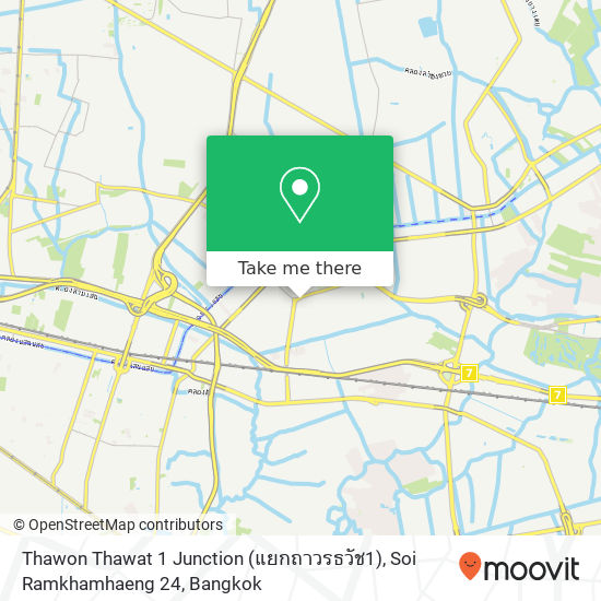 Thawon Thawat 1 Junction (แยกถาวรธวัช1), Soi Ramkhamhaeng 24 map