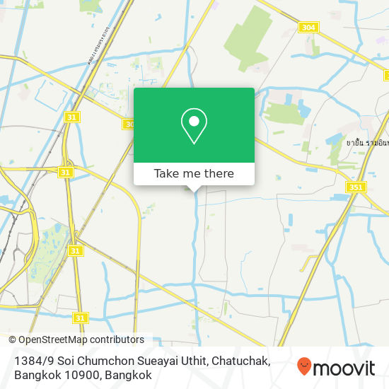 1384 / 9 Soi Chumchon Sueayai Uthit, Chatuchak, Bangkok 10900 map