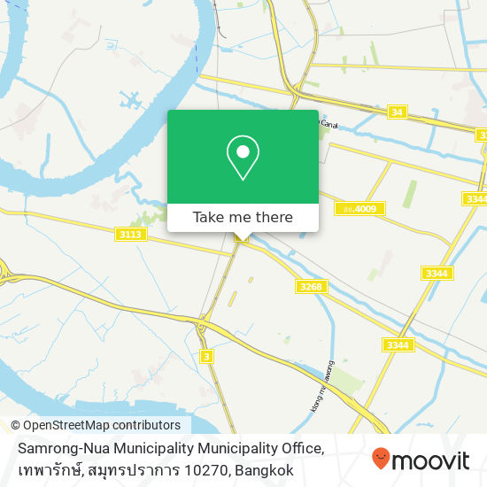 Samrong-Nua Municipality Municipality Office, เทพารักษ์, สมุทรปราการ 10270 map