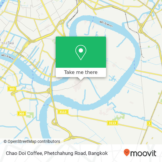 Chao Doi Coffee, Phetchahung Road map