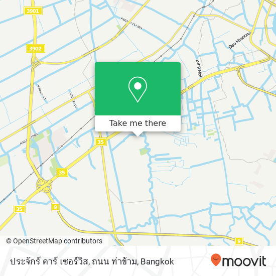 ประจักร์ คาร์ เซอร์วิส, ถนน ท่าข้าม map